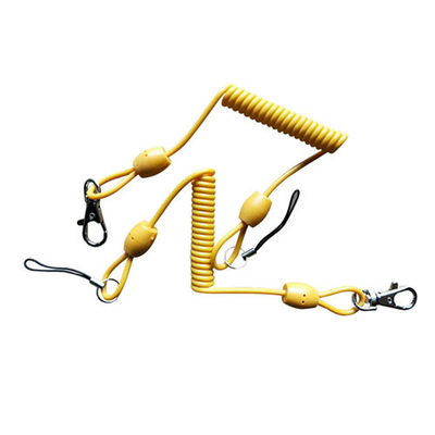Kéo dài 80 CM Bungee Công cụ có thể thu vào Dây buộc Dây giữ chìa khóa Mùa xuân vàng