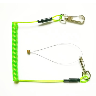 Clear Green Stopdrop Dụng cụ cuộn dây với móc xoay hợp kim kẽm mỗi đầu