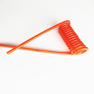 Đảm bảo dây thép cuộn dây xuân dây chuyền màu cam rõ ràng nhựa PU phủ
