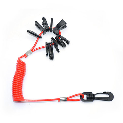 Red Boat Motor Kill Stop Switch Safety Tether Lanyard