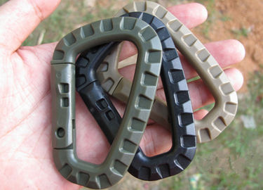 Army Green Nhựa Big Snap Hook Carabiners Hình dạng xương tùy chỉnh 85 * 56mm